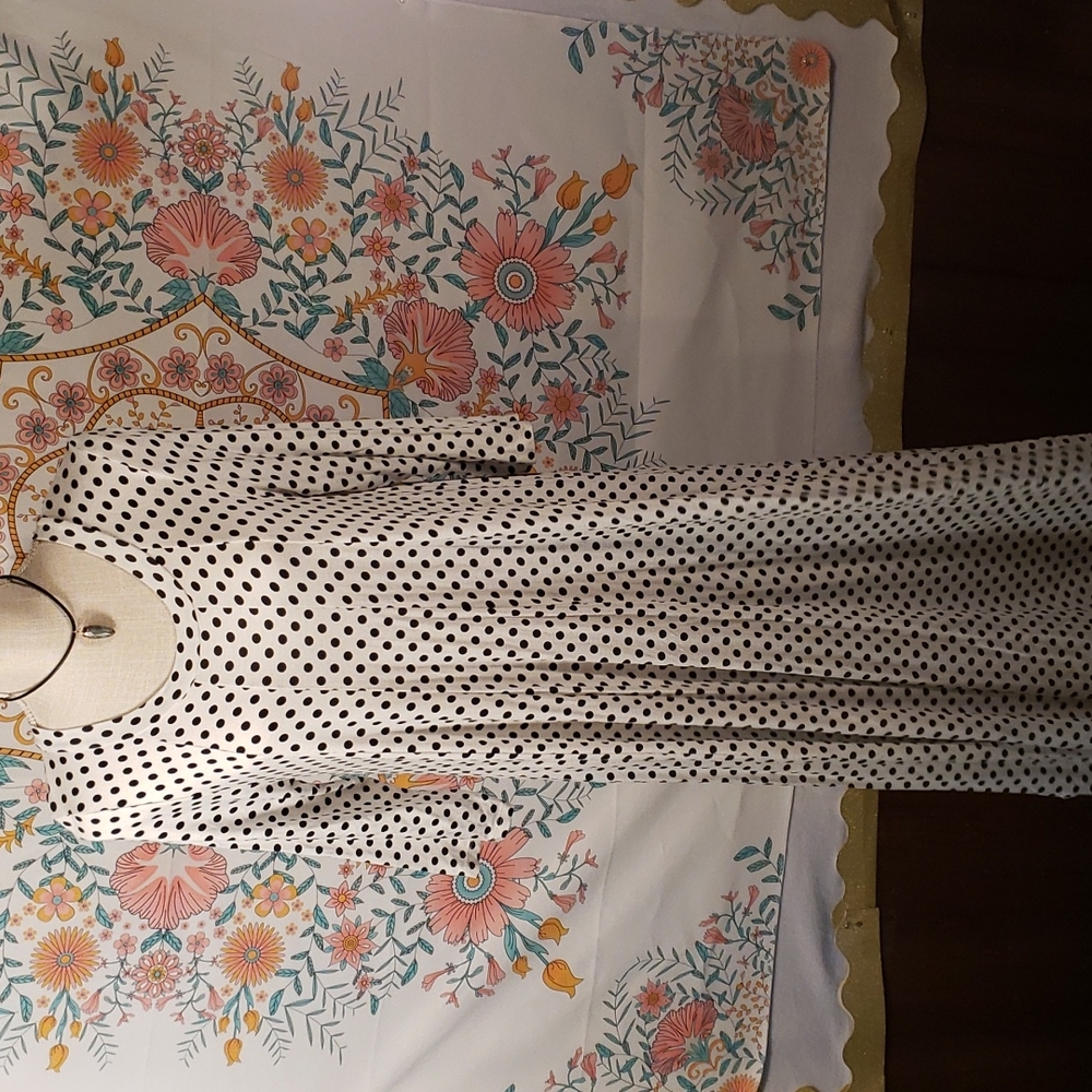 Polka-dot maxi dress